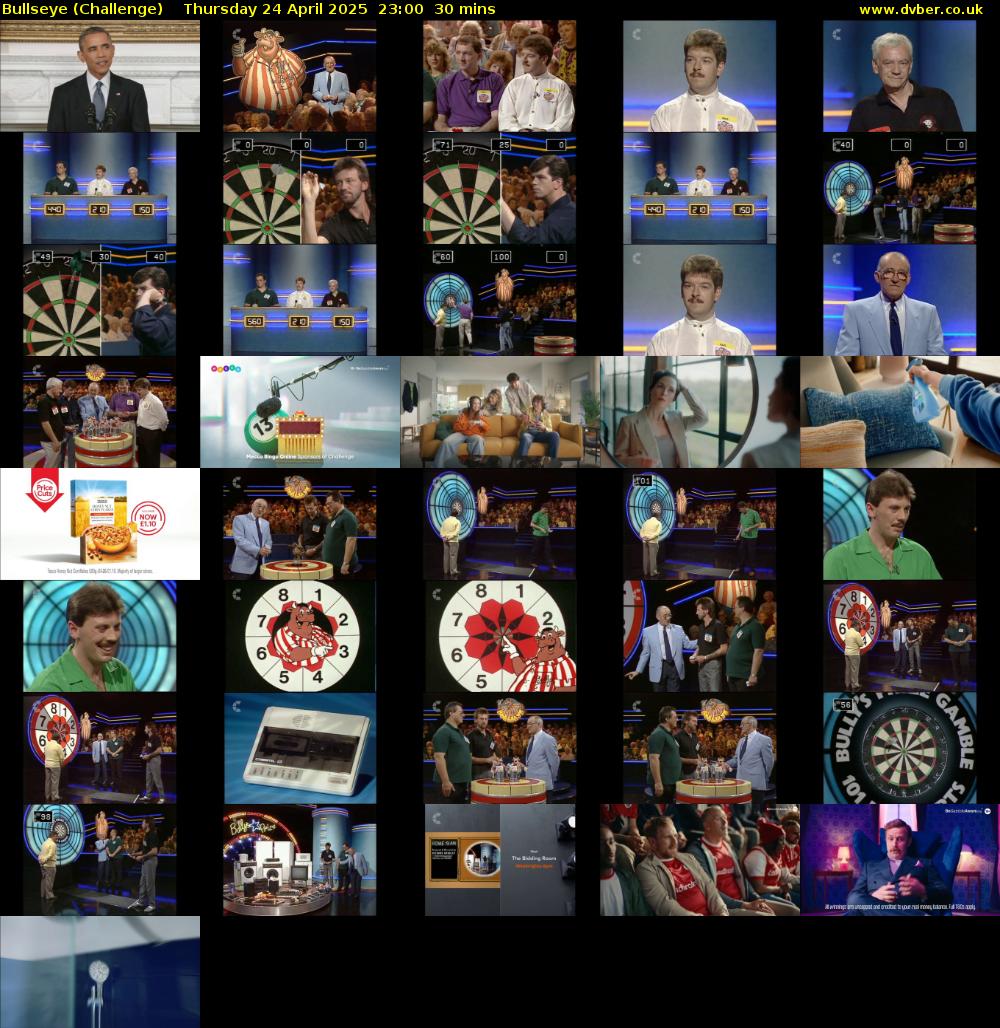 Bullseye (Challenge) Thursday 24 April 2025 23:00 - 23:30