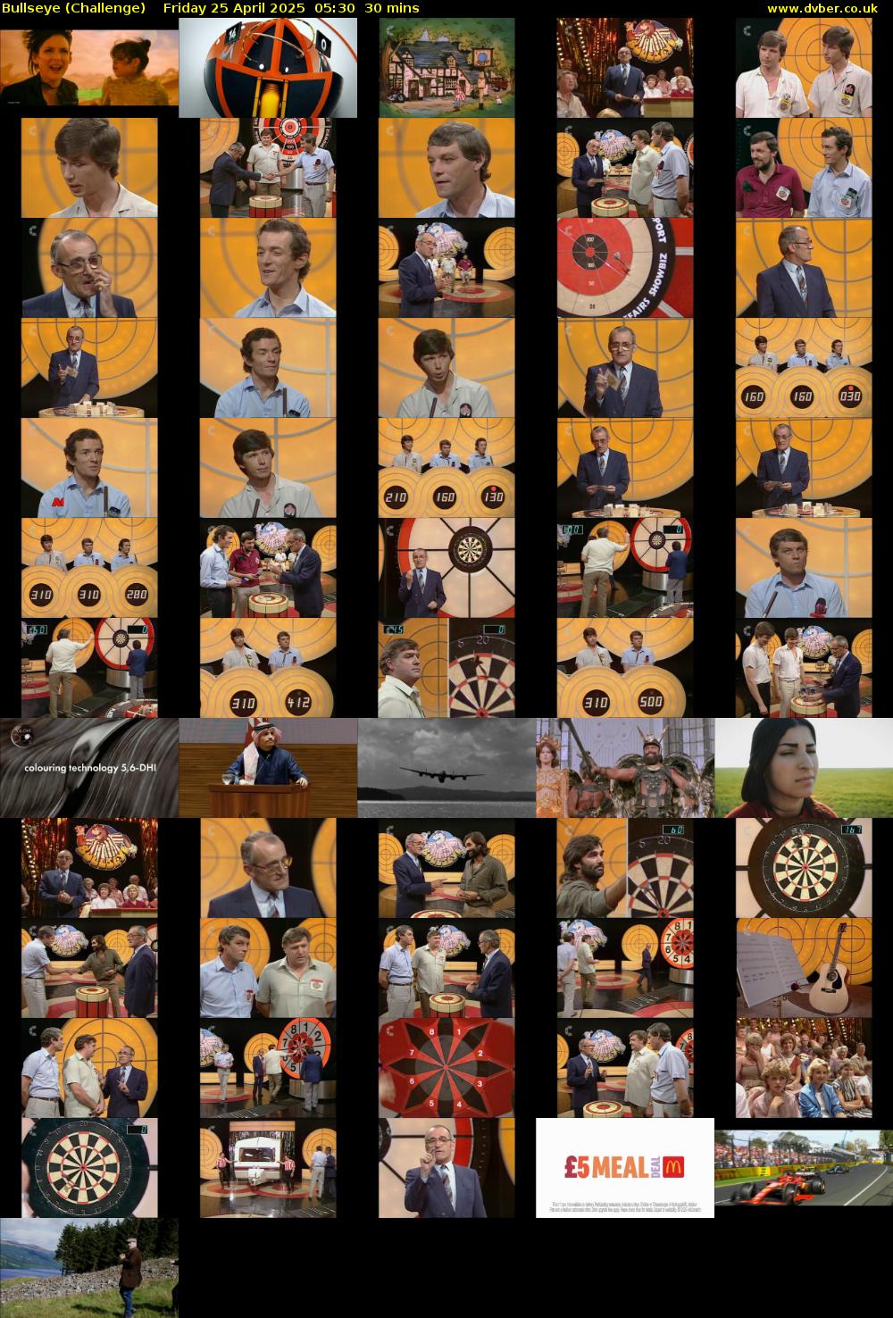 Bullseye (Challenge) Friday 25 April 2025 05:30 - 06:00