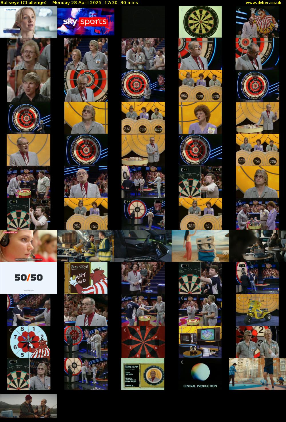 Bullseye (Challenge) Monday 28 April 2025 17:30 - 18:00