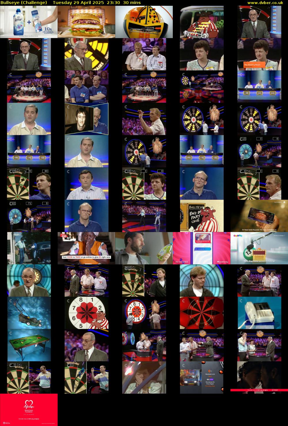 Bullseye (Challenge) Tuesday 29 April 2025 23:30 - 00:00