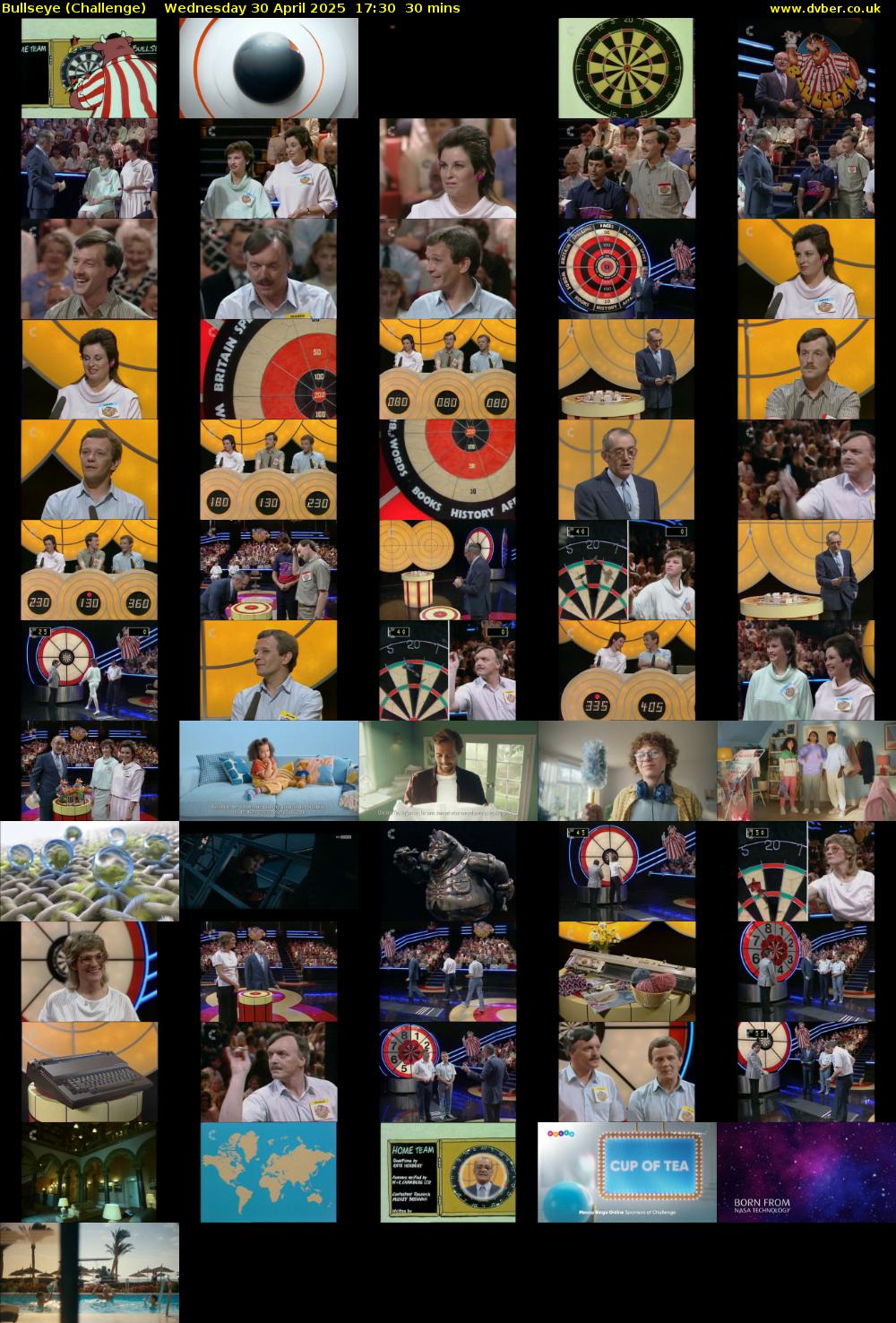 Bullseye (Challenge) Wednesday 30 April 2025 17:30 - 18:00