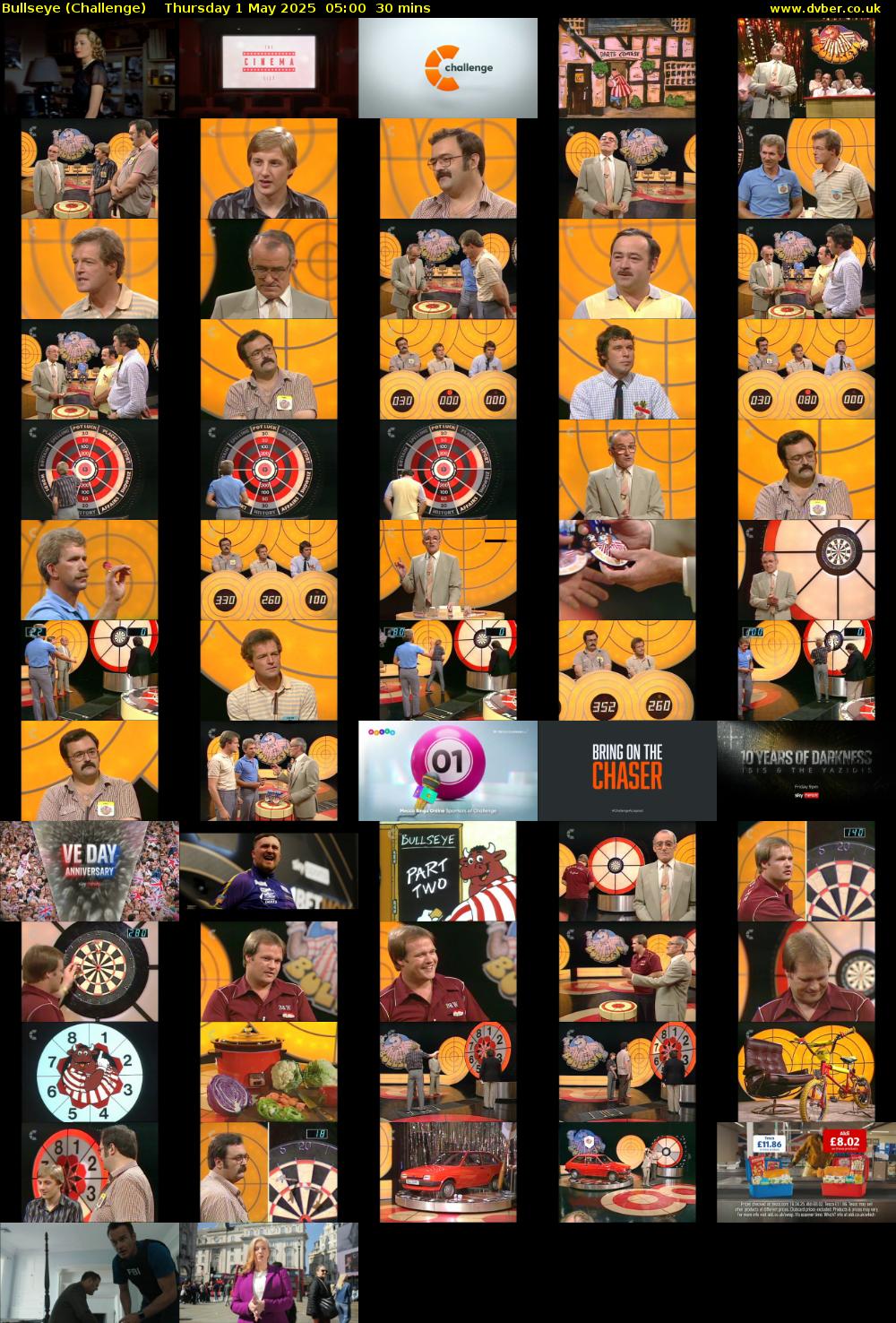 Bullseye (Challenge) Thursday 1 May 2025 05:00 - 05:30