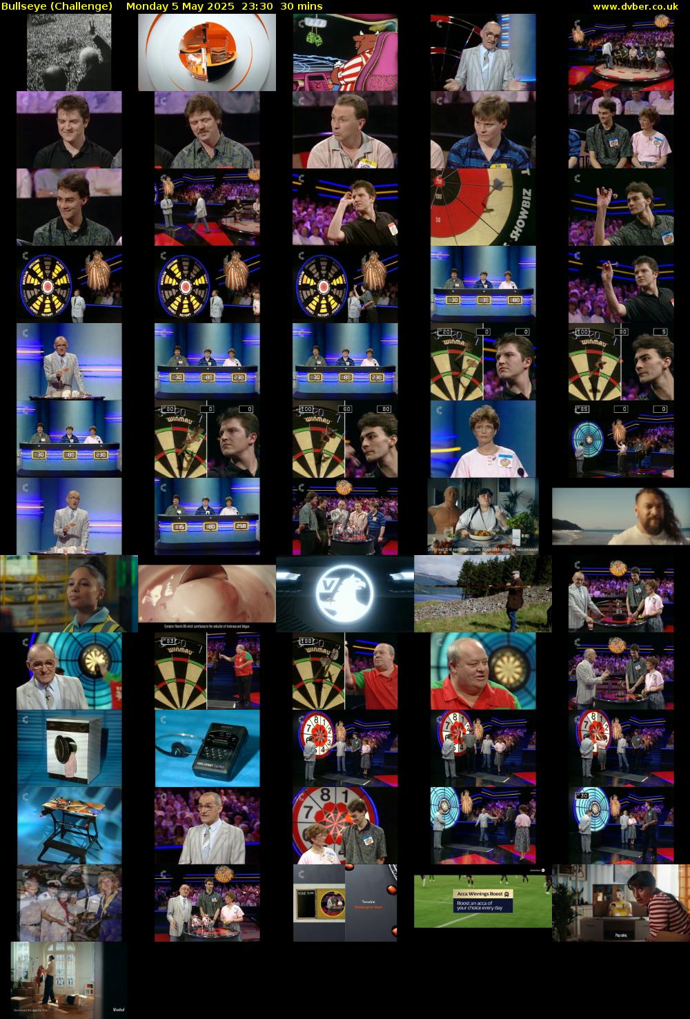 Bullseye (Challenge) Monday 5 May 2025 23:30 - 00:00