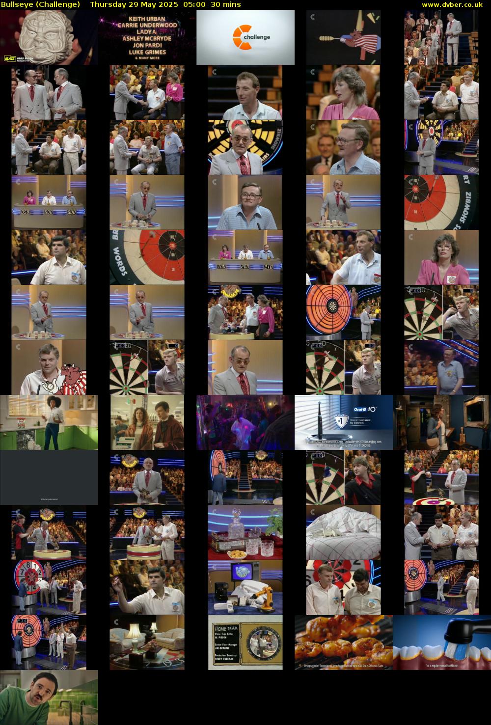Bullseye (Challenge) Thursday 29 May 2025 05:00 - 05:30