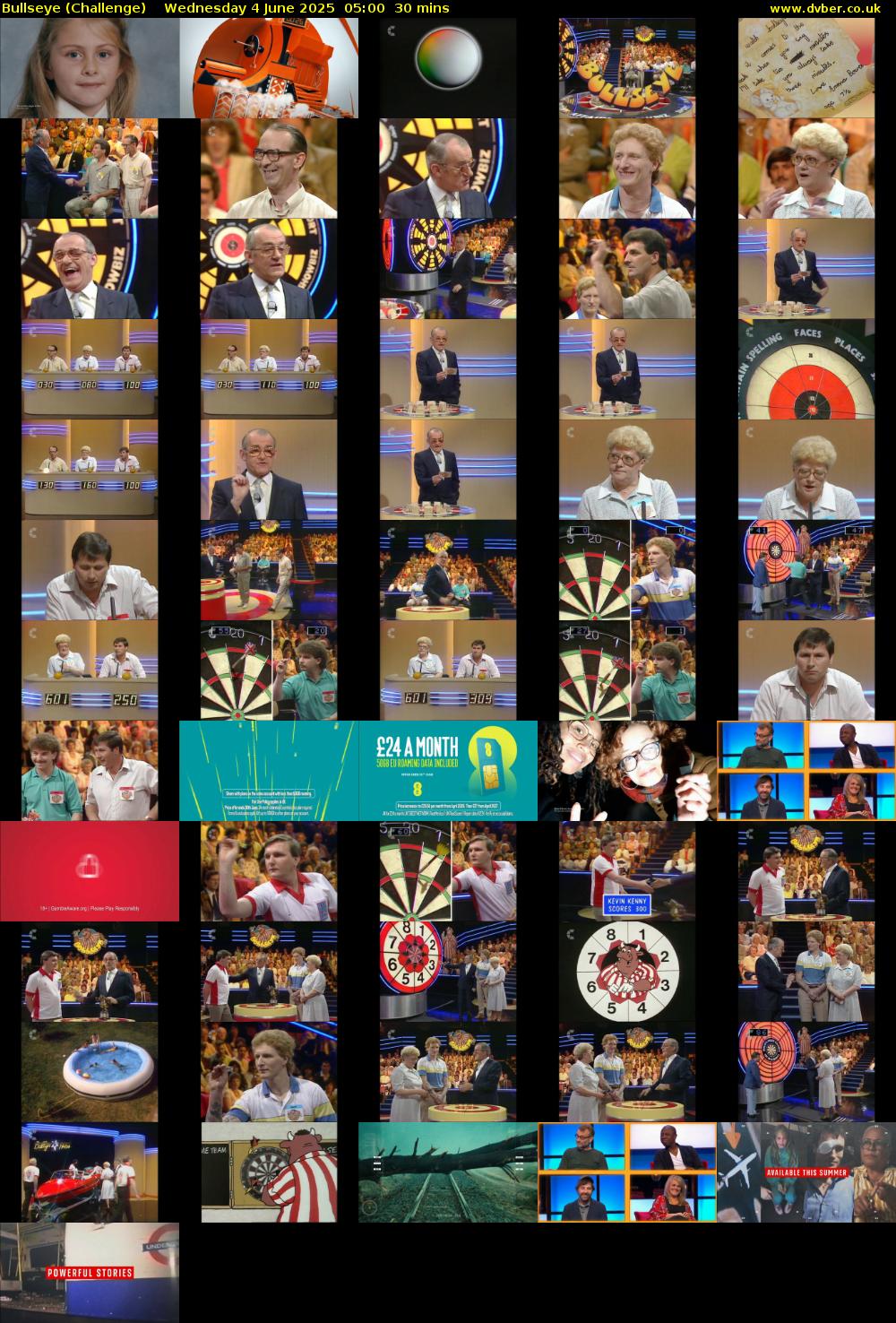 Bullseye (Challenge) Wednesday 4 June 2025 05:00 - 05:30