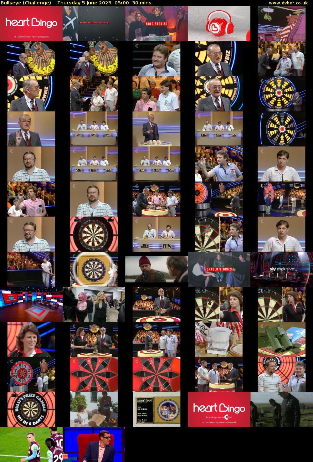 Bullseye (Challenge) Thursday 5 June 2025 05:00 - 05:30
