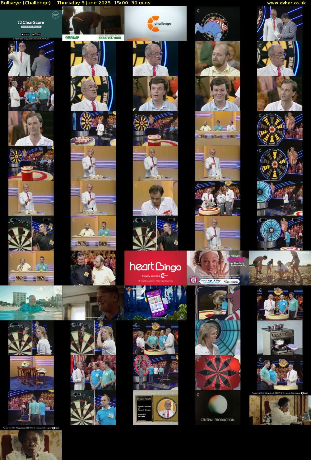 Bullseye (Challenge) Thursday 5 June 2025 15:00 - 15:30