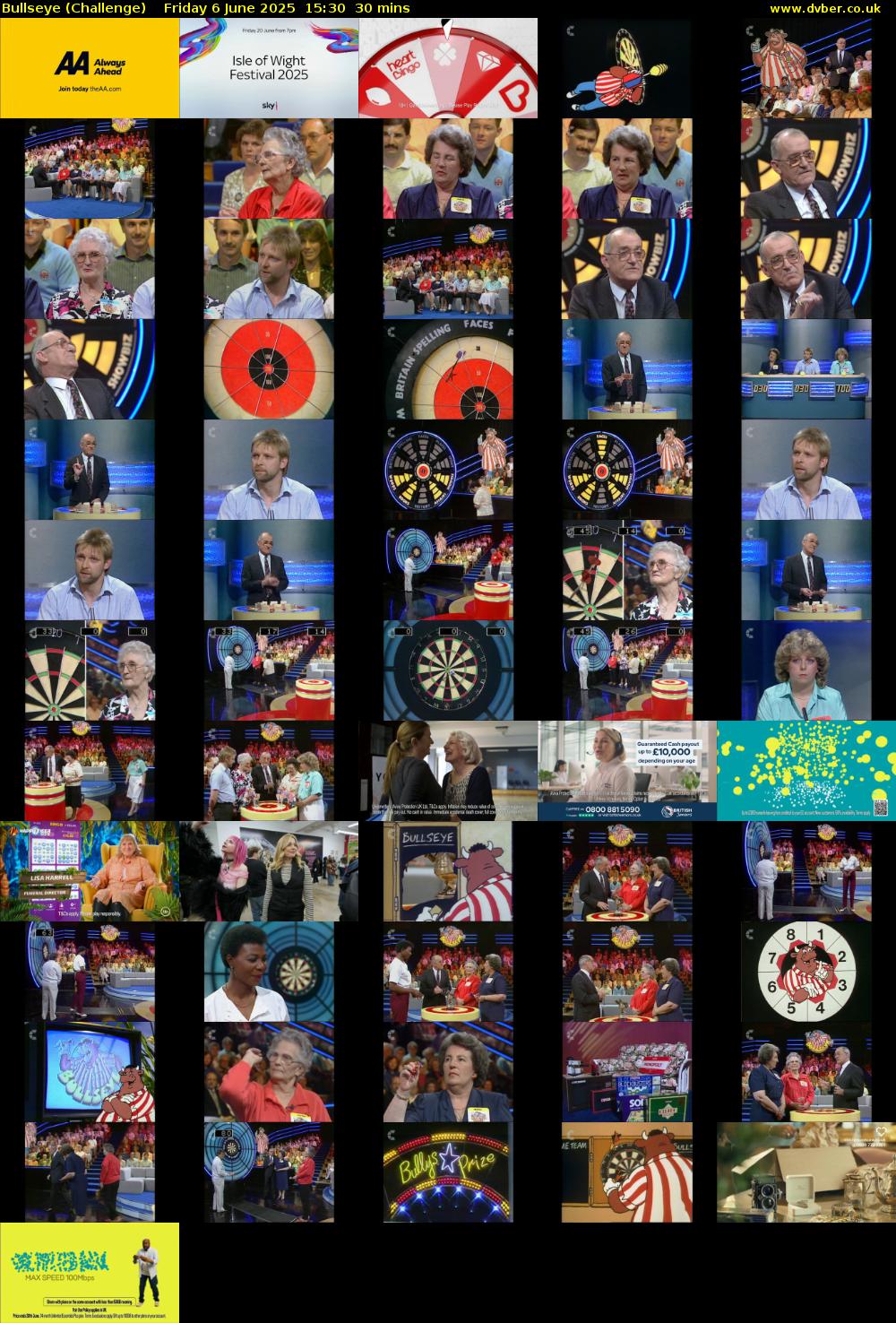 Bullseye (Challenge) Friday 6 June 2025 15:30 - 16:00