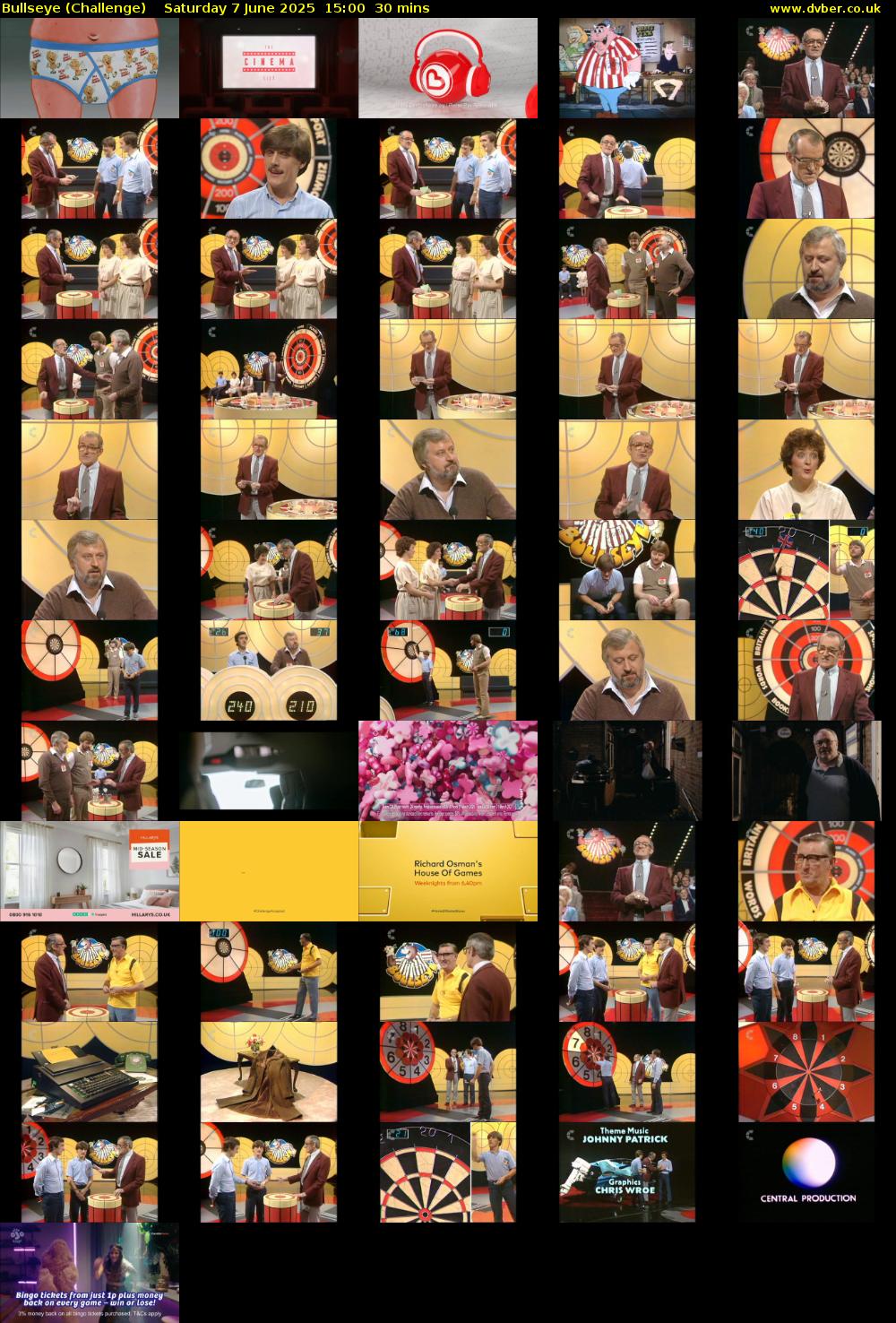 Bullseye (Challenge) Saturday 7 June 2025 15:00 - 15:30