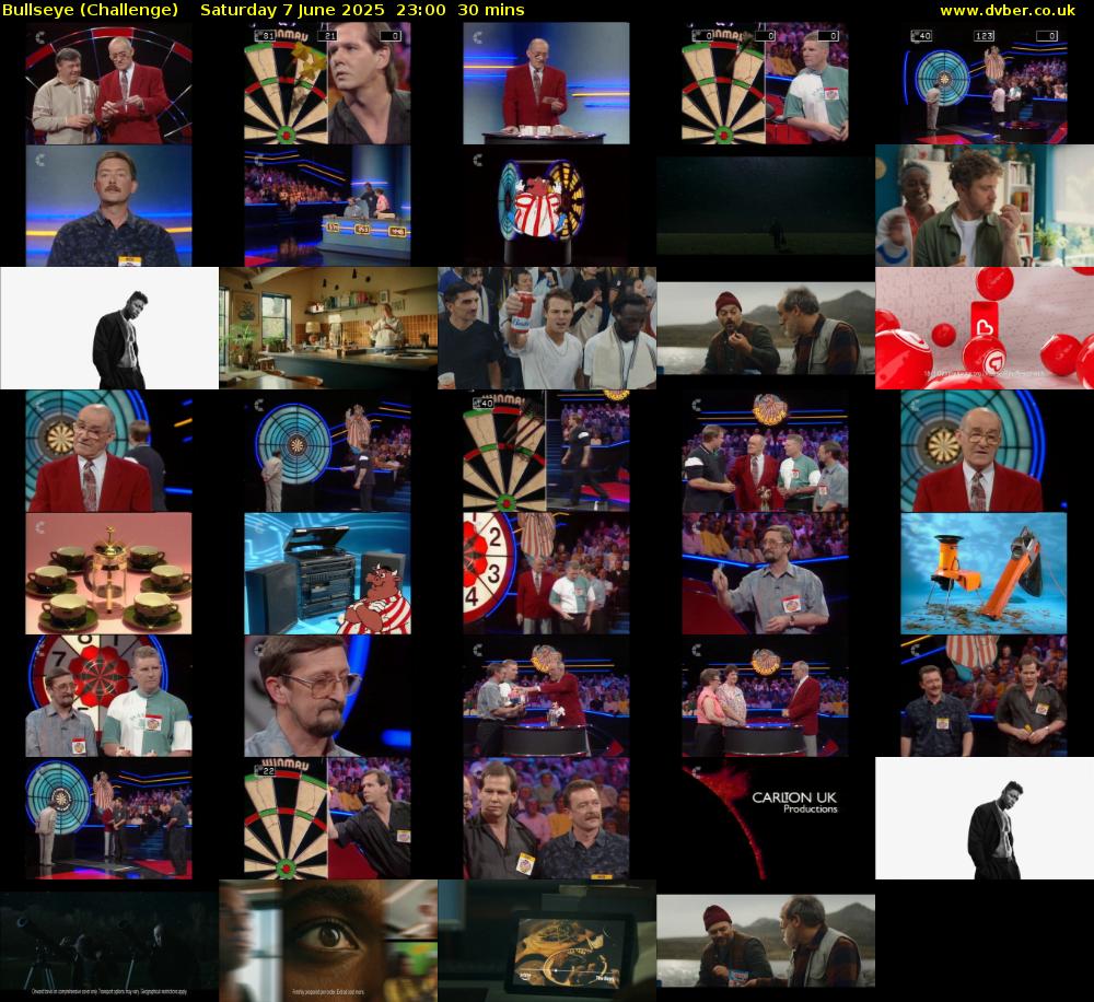Bullseye (Challenge) Saturday 7 June 2025 23:00 - 23:30