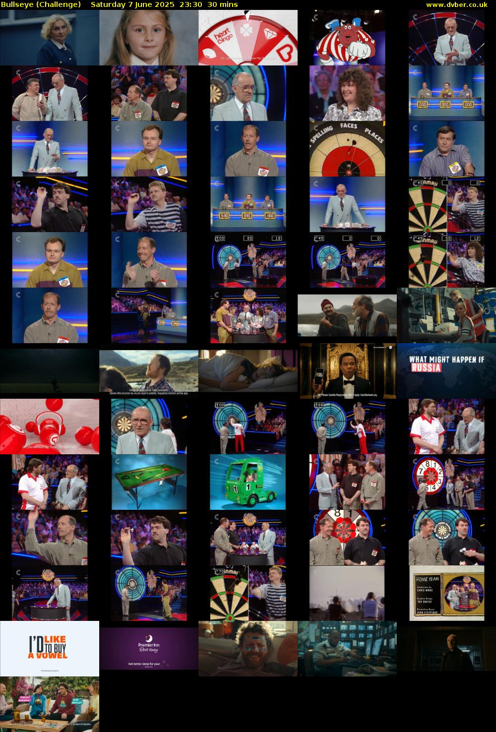 Bullseye (Challenge) Saturday 7 June 2025 23:30 - 00:00