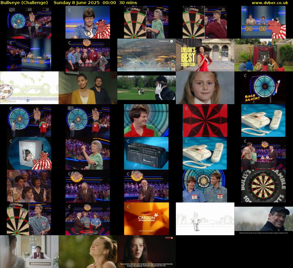 Bullseye (Challenge) Sunday 8 June 2025 00:00 - 00:30