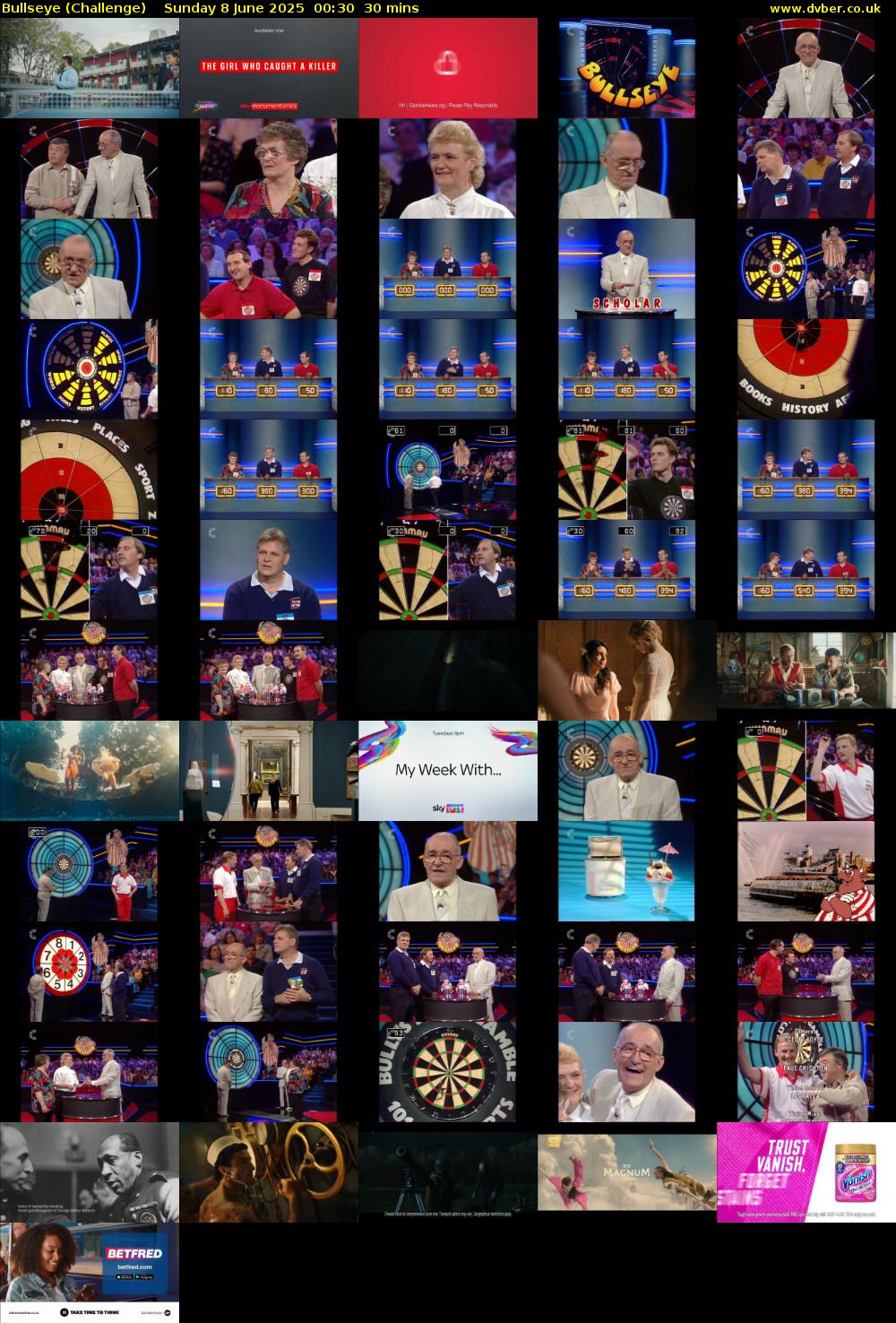 Bullseye (Challenge) Sunday 8 June 2025 00:30 - 01:00