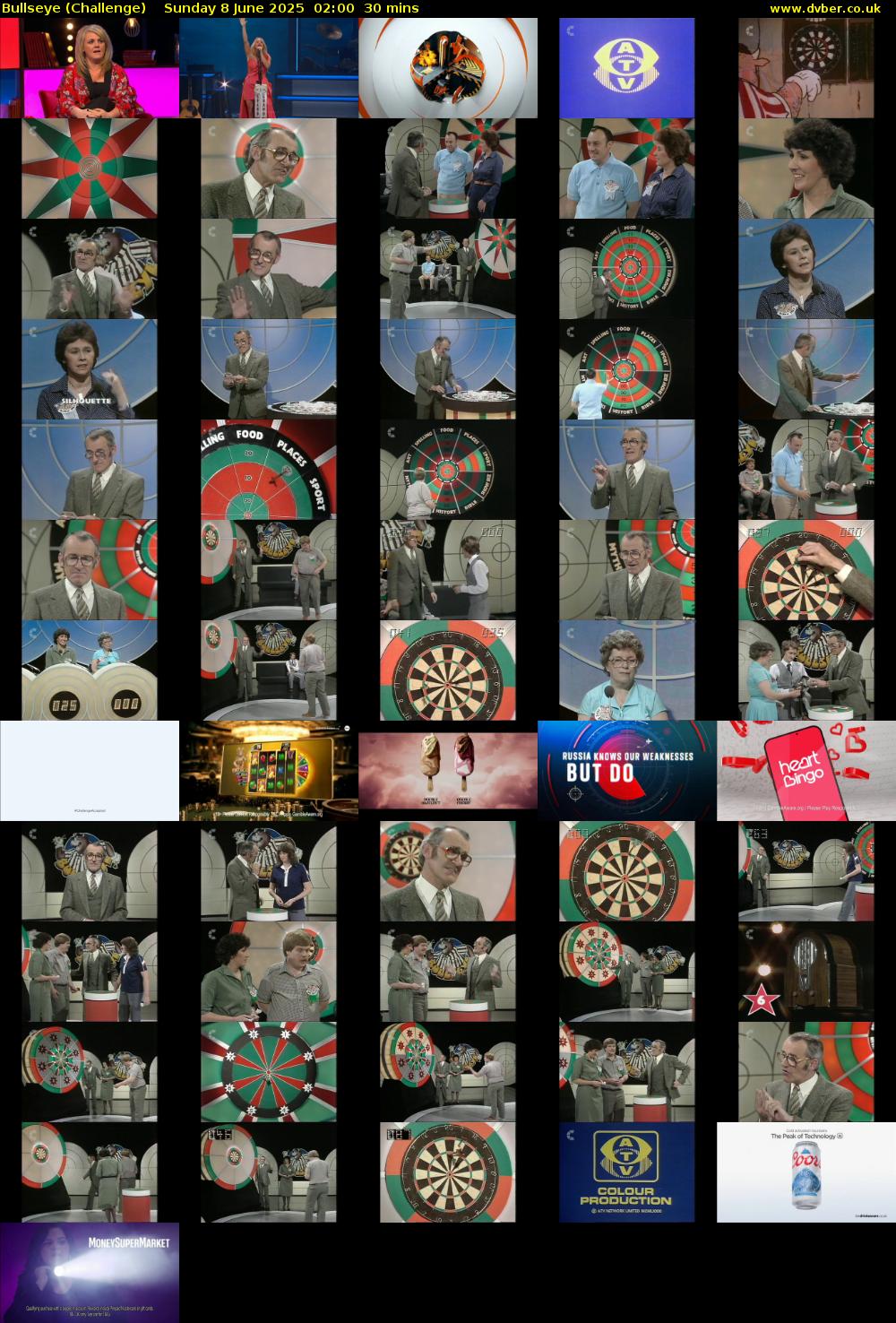Bullseye (Challenge) Sunday 8 June 2025 02:00 - 02:30