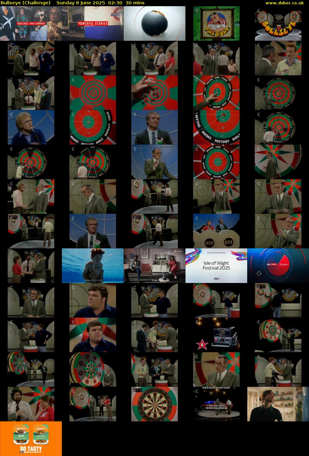 Bullseye (Challenge) Sunday 8 June 2025 02:30 - 03:00