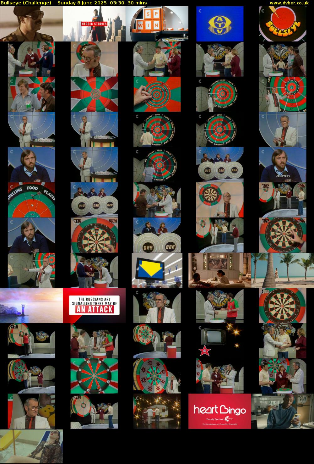 Bullseye (Challenge) Sunday 8 June 2025 03:30 - 04:00