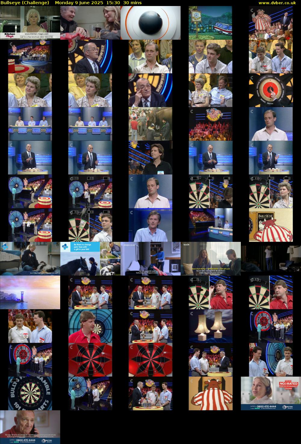 Bullseye (Challenge) Monday 9 June 2025 15:30 - 16:00