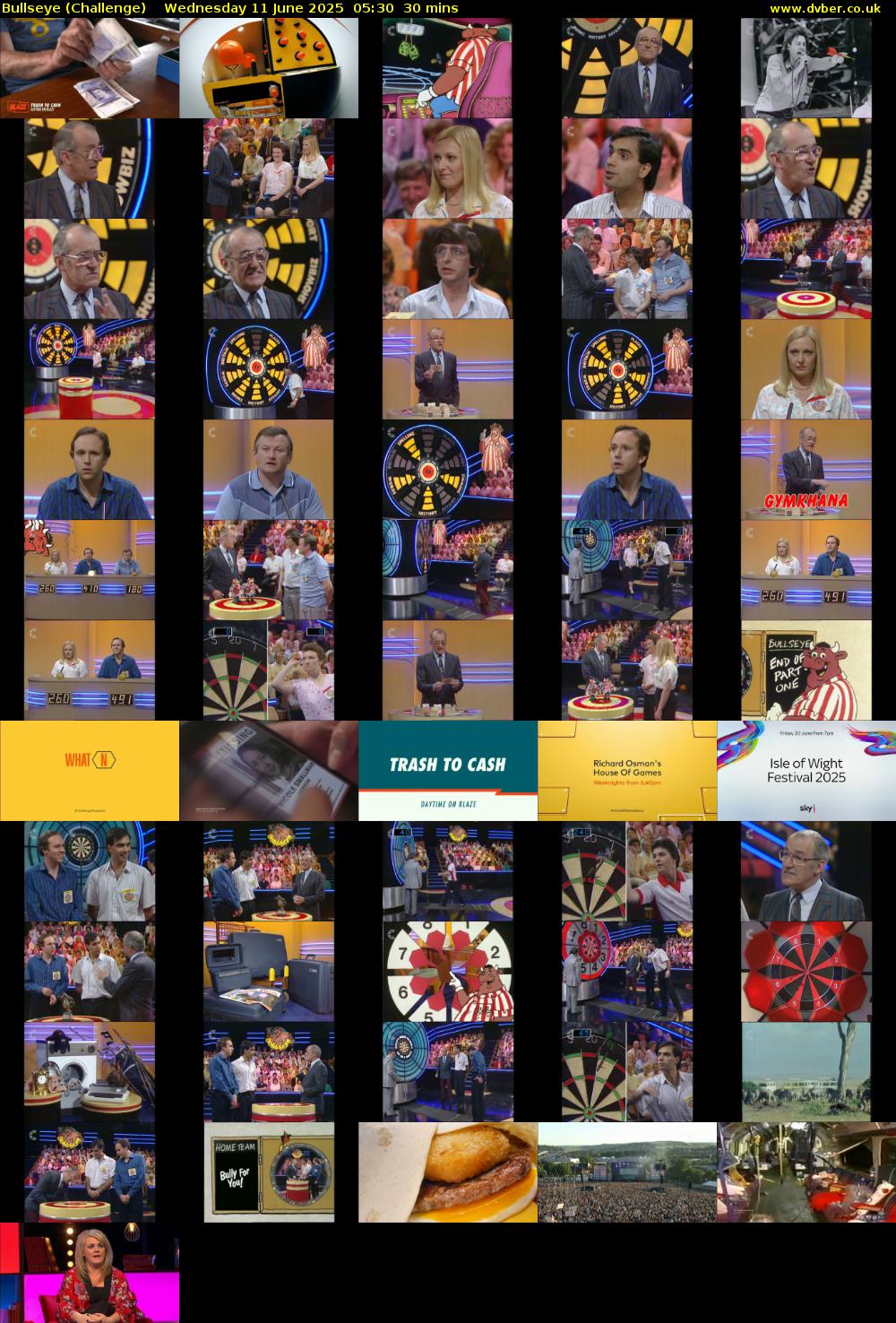 Bullseye (Challenge) Wednesday 11 June 2025 05:30 - 06:00