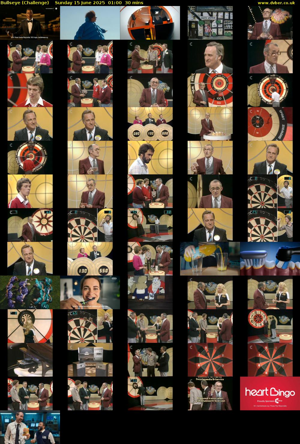 Bullseye (Challenge) Sunday 15 June 2025 01:00 - 01:30