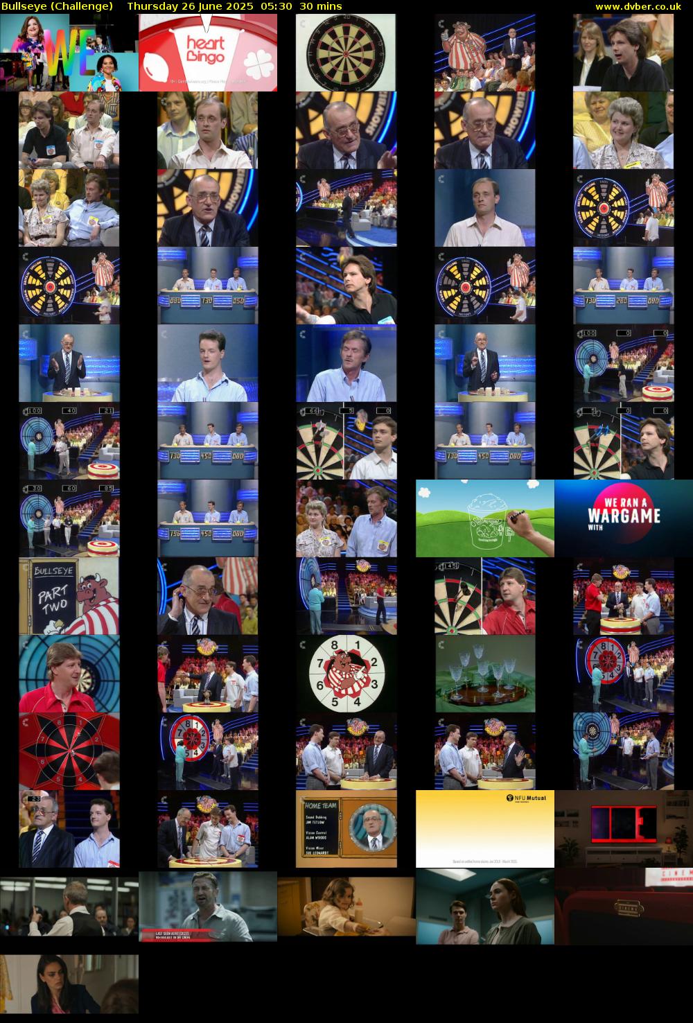 Bullseye (Challenge) Thursday 26 June 2025 05:30 - 06:00