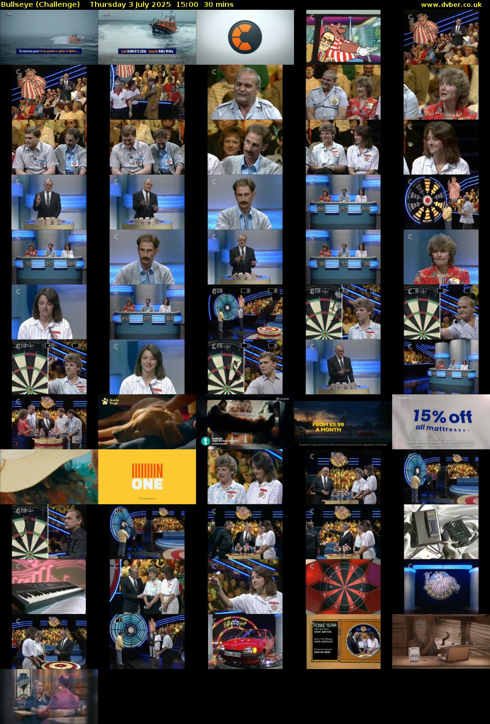 Bullseye (Challenge) Thursday 3 July 2025 15:00 - 15:30