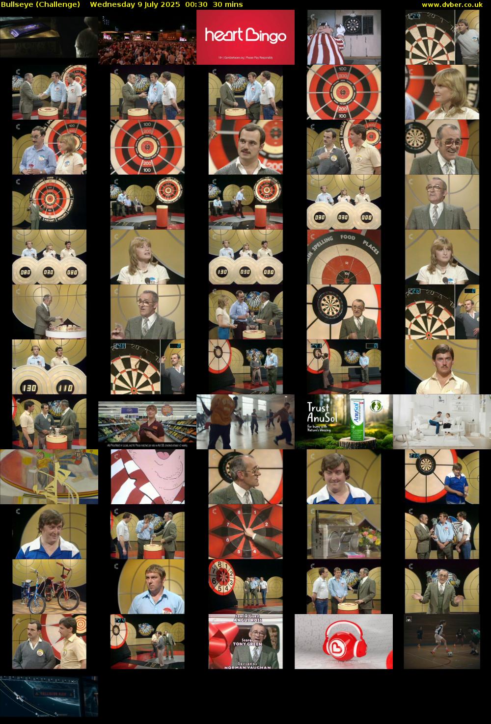 Bullseye (Challenge) Wednesday 9 July 2025 00:30 - 01:00
