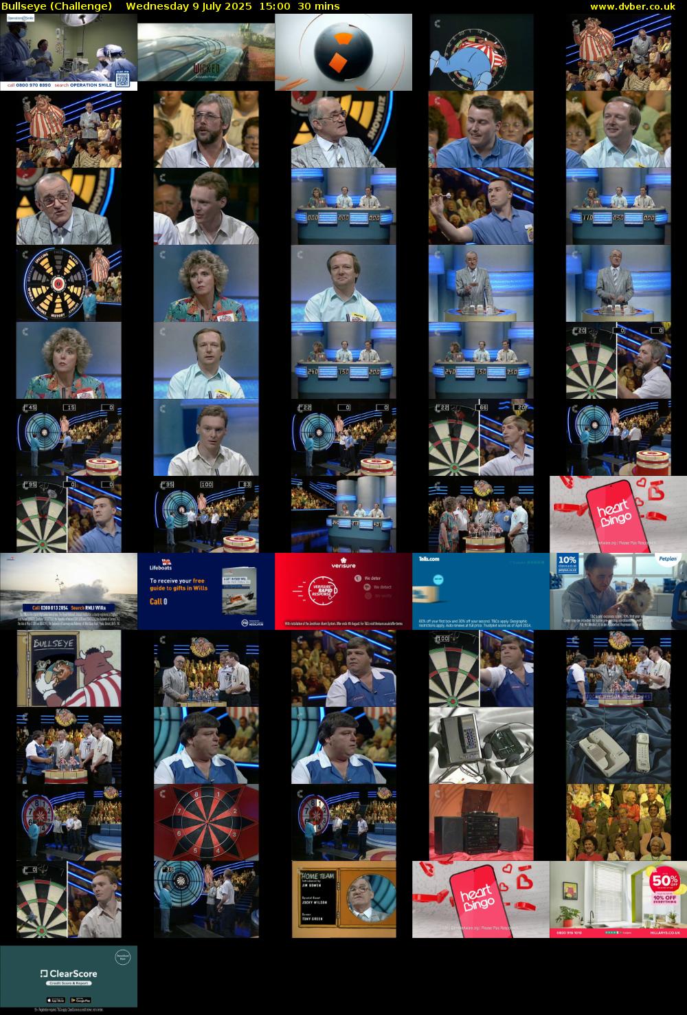 Bullseye (Challenge) Wednesday 9 July 2025 15:00 - 15:30