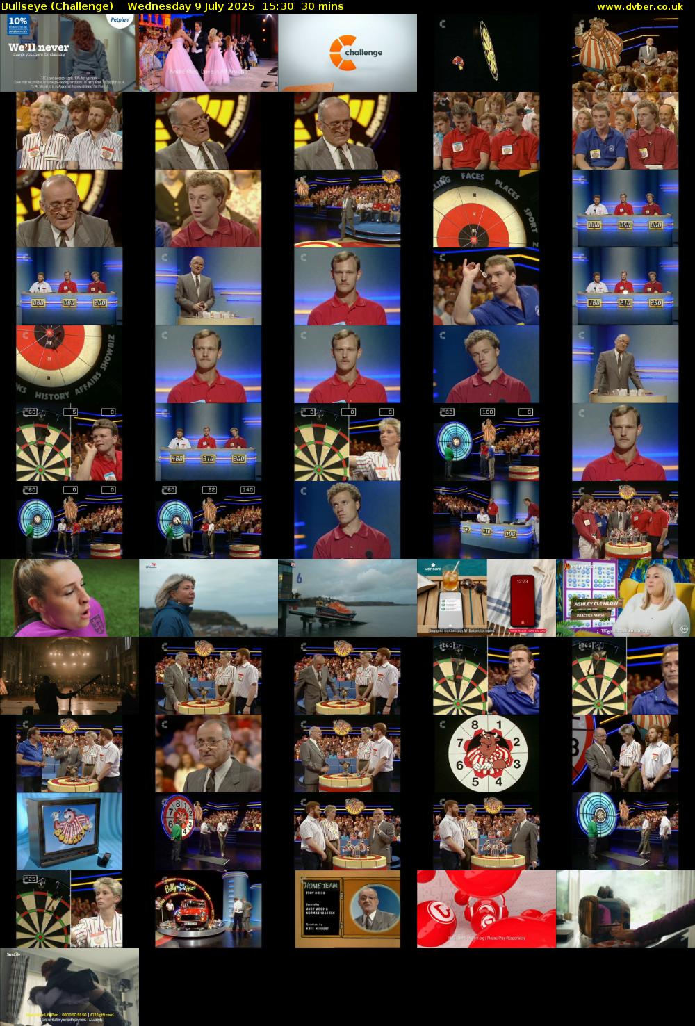 Bullseye (Challenge) Wednesday 9 July 2025 15:30 - 16:00