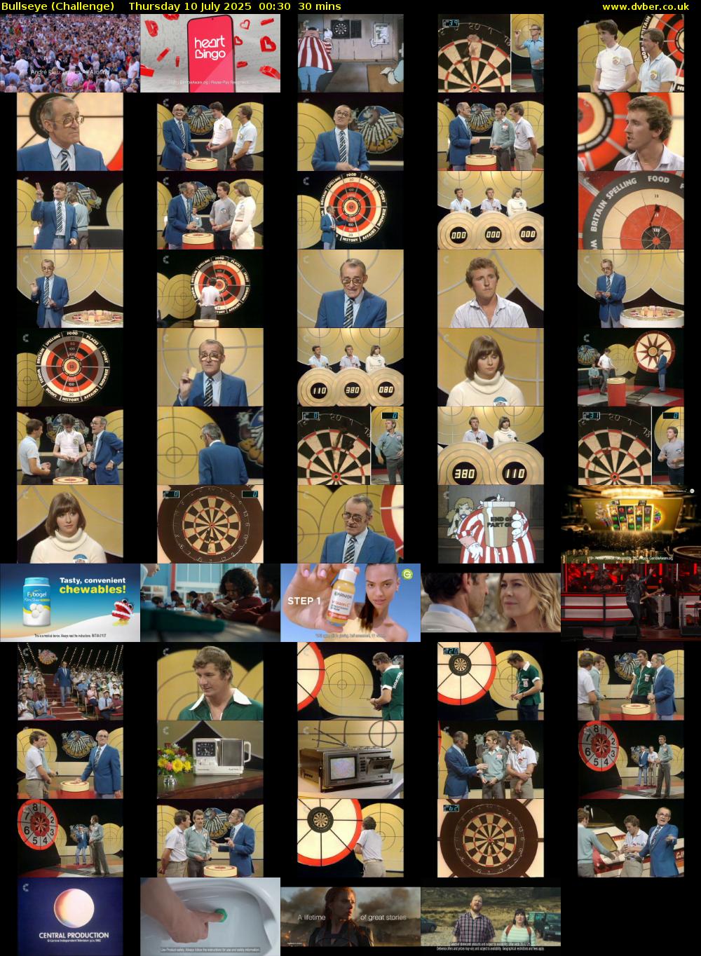 Bullseye (Challenge) Thursday 10 July 2025 00:30 - 01:00