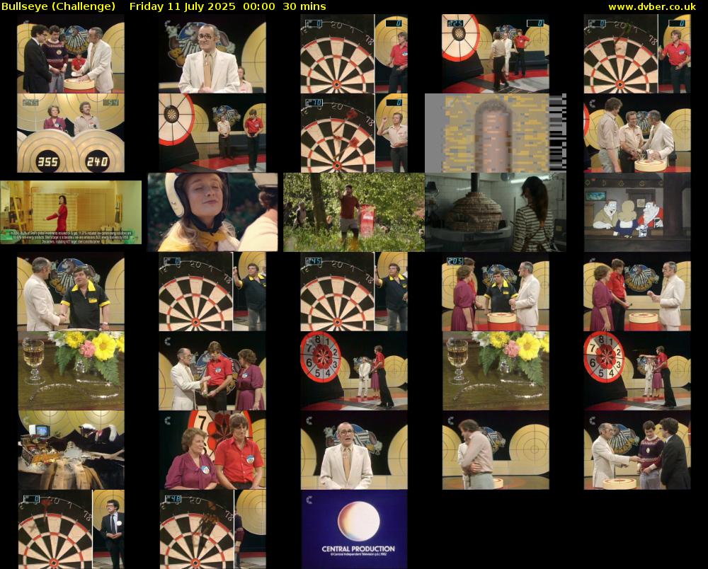 Bullseye (Challenge) Friday 11 July 2025 00:00 - 00:30