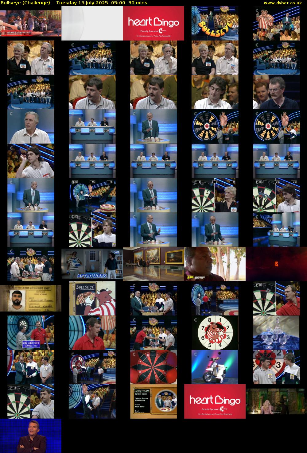 Bullseye (Challenge) Tuesday 15 July 2025 05:00 - 05:30