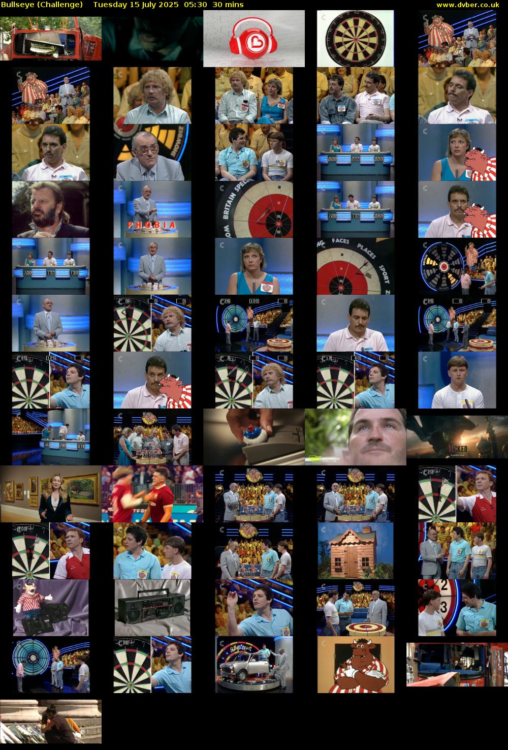 Bullseye (Challenge) Tuesday 15 July 2025 05:30 - 06:00