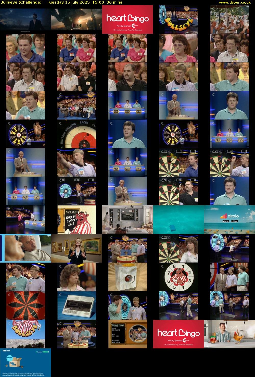 Bullseye (Challenge) Tuesday 15 July 2025 15:00 - 15:30