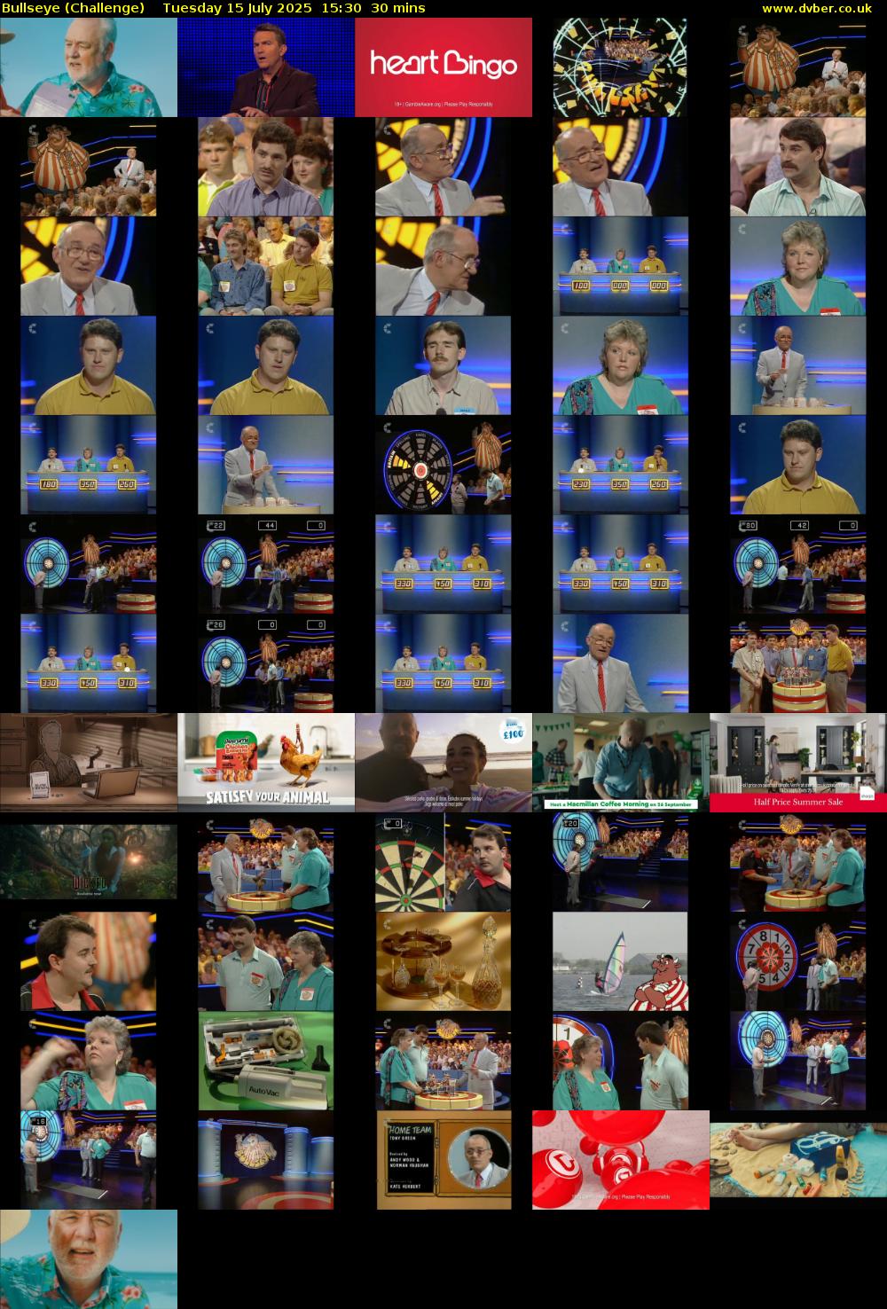 Bullseye (Challenge) Tuesday 15 July 2025 15:30 - 16:00