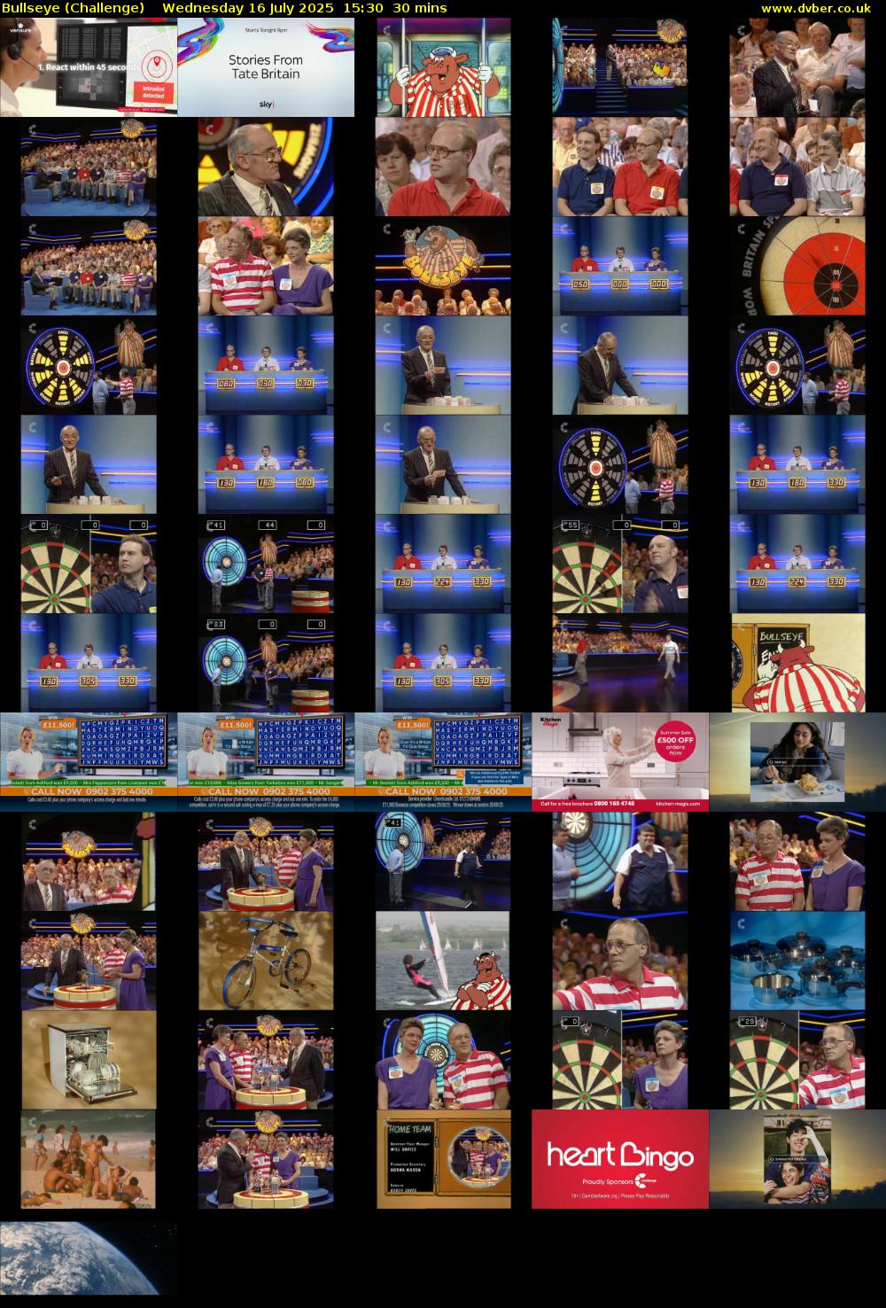 Bullseye (Challenge) Wednesday 16 July 2025 15:30 - 16:00