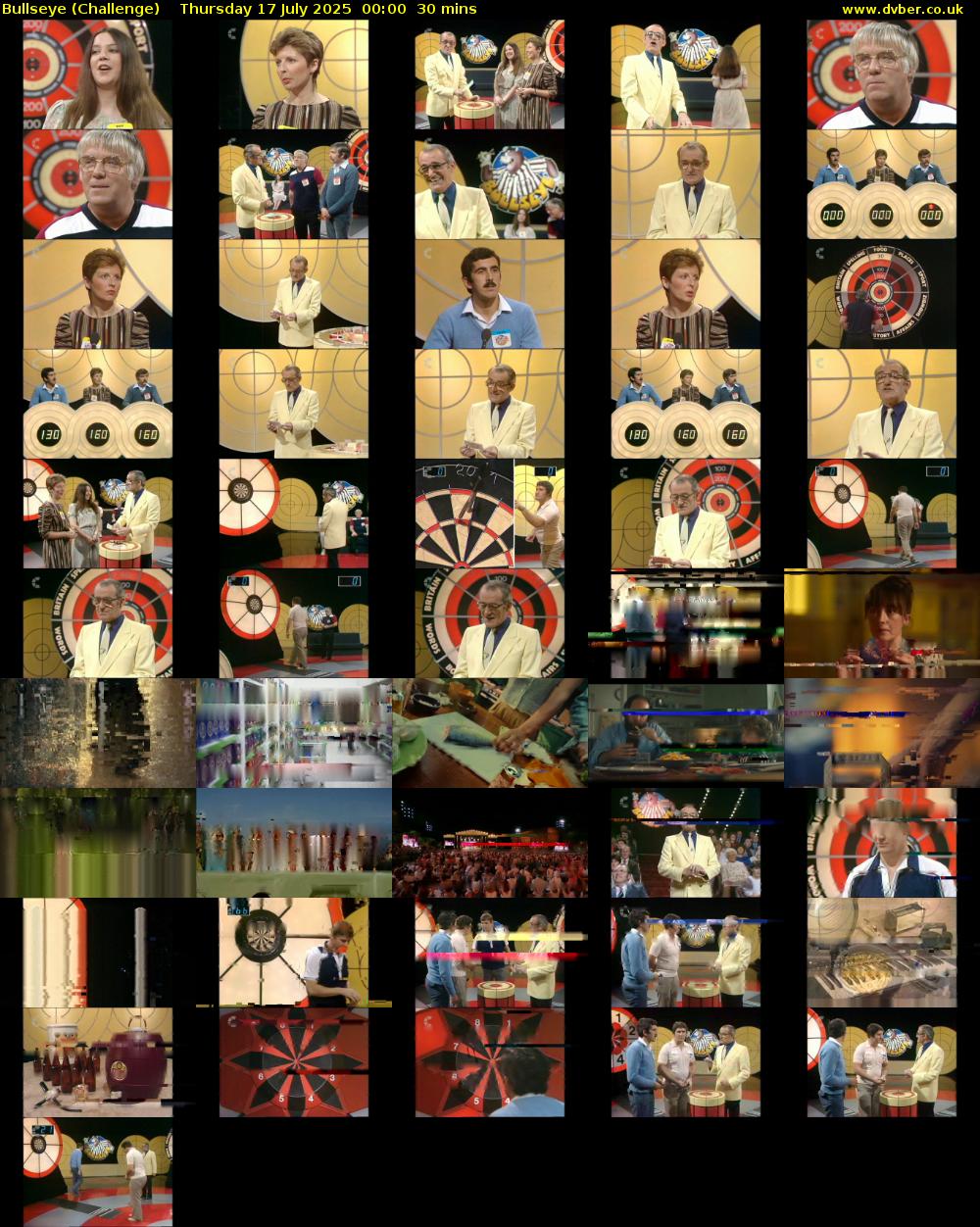 Bullseye (Challenge) Thursday 17 July 2025 00:00 - 00:30