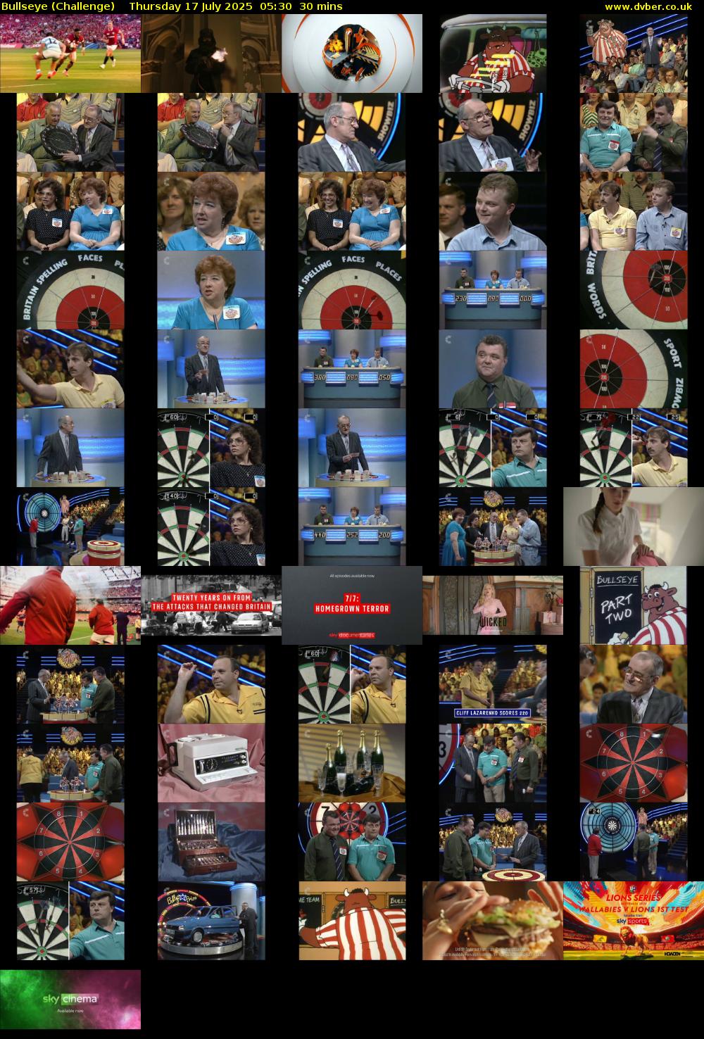 Bullseye (Challenge) Thursday 17 July 2025 05:30 - 06:00
