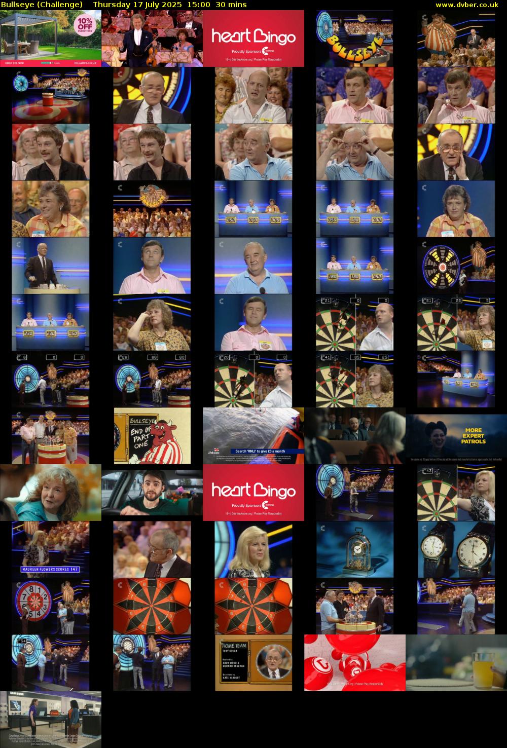 Bullseye (Challenge) Thursday 17 July 2025 15:00 - 15:30