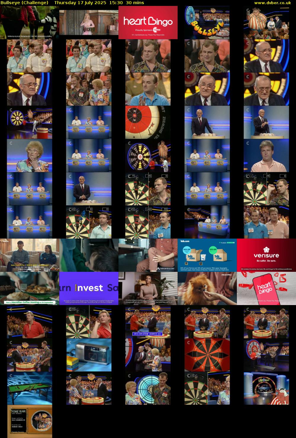 Bullseye (Challenge) Thursday 17 July 2025 15:30 - 16:00