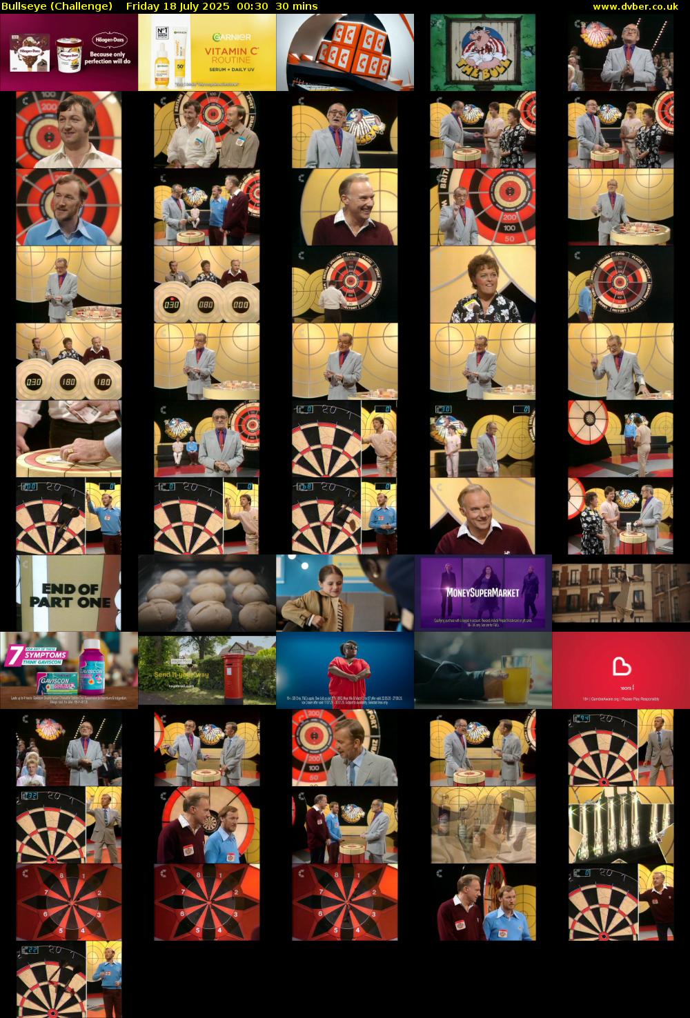 Bullseye (Challenge) Friday 18 July 2025 00:30 - 01:00