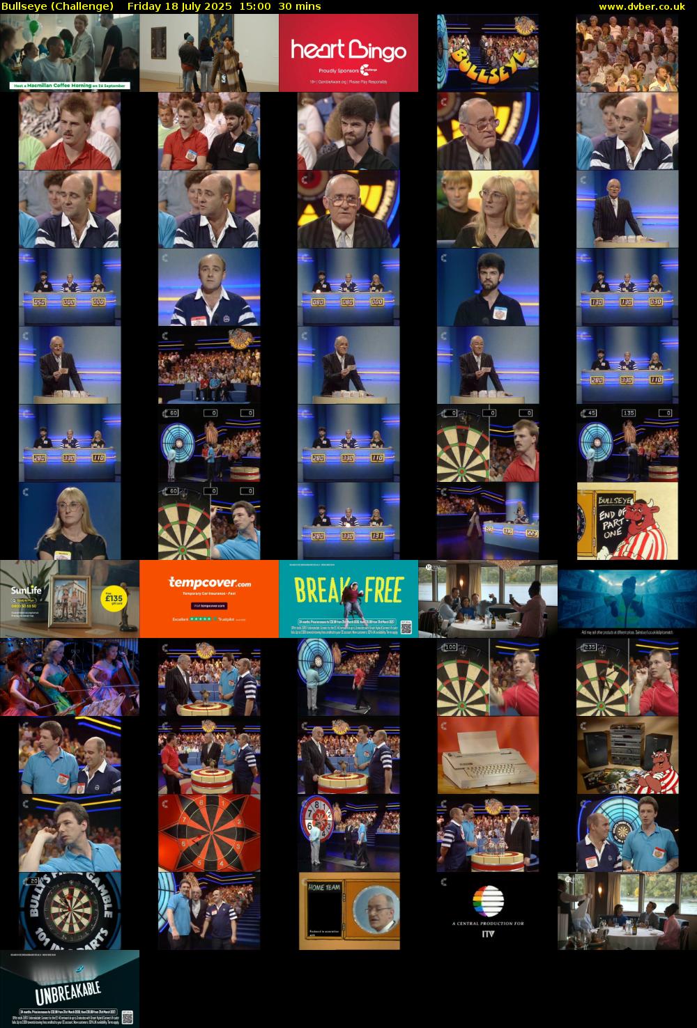 Bullseye (Challenge) Friday 18 July 2025 15:00 - 15:30