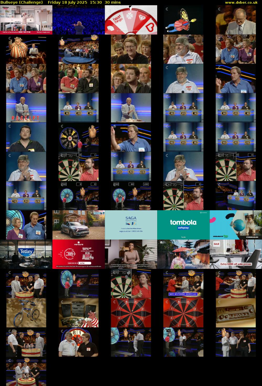 Bullseye (Challenge) Friday 18 July 2025 15:30 - 16:00