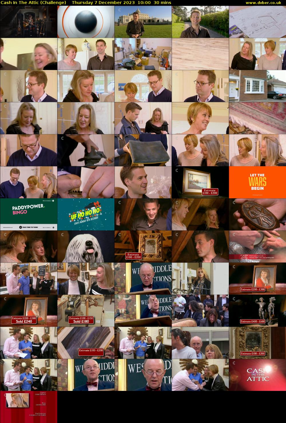 Cash In The Attic (Challenge) Thursday 7 December 2023 10:00 - 10:30
