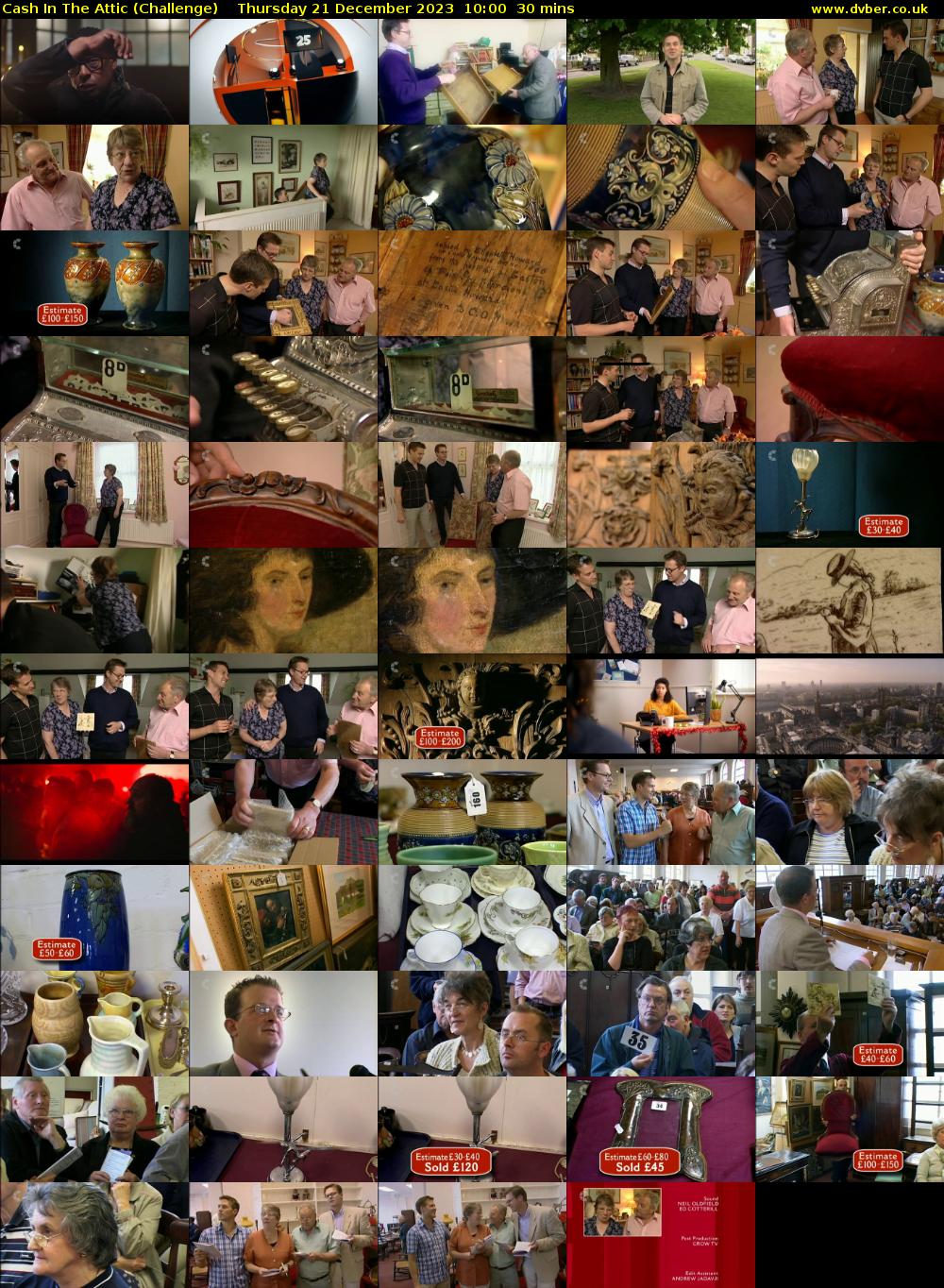 Cash In The Attic (Challenge) Thursday 21 December 2023 10:00 - 10:30