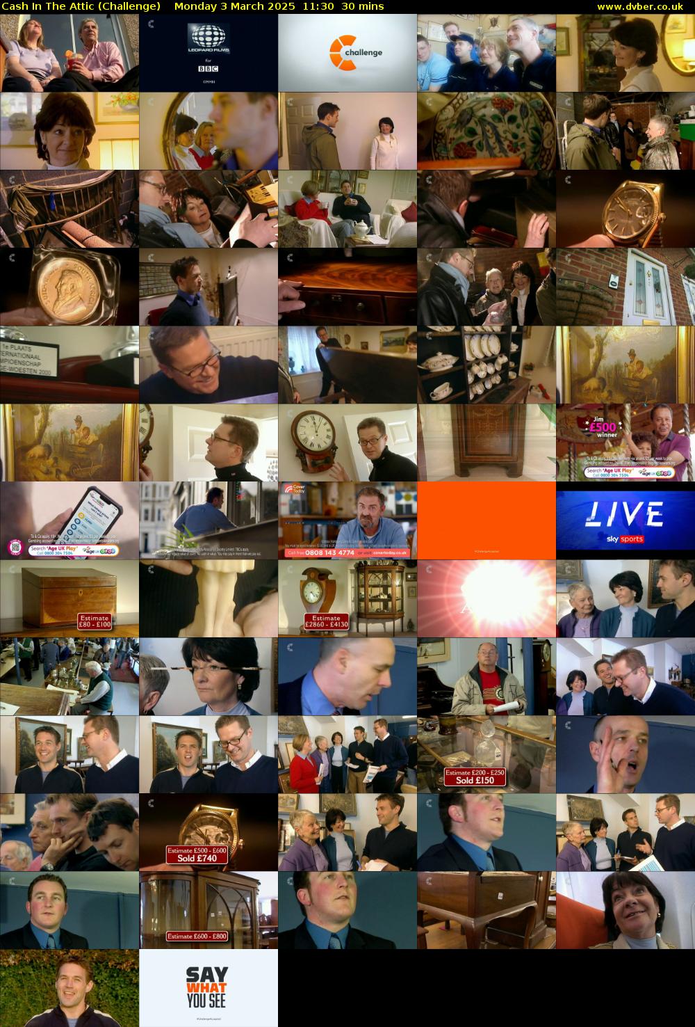 Cash In The Attic (Challenge) Monday 3 March 2025 11:30 - 12:00