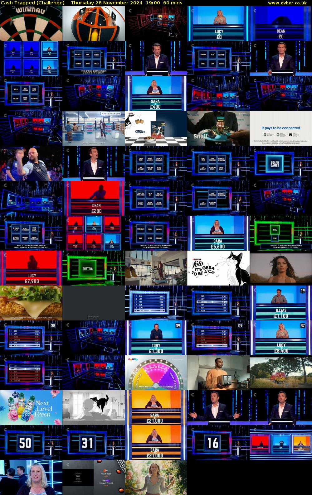 Cash Trapped (Challenge) Thursday 28 November 2024 19:00 - 20:00