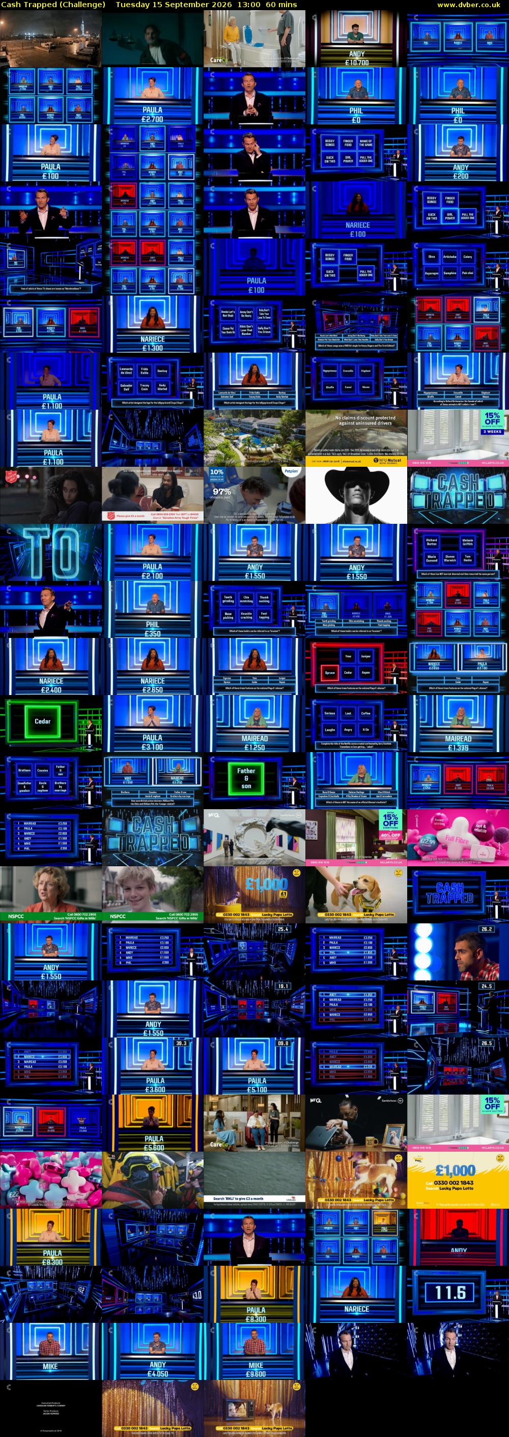 Cash Trapped (Challenge) Tuesday 15 September 2026 13:00 - 14:00