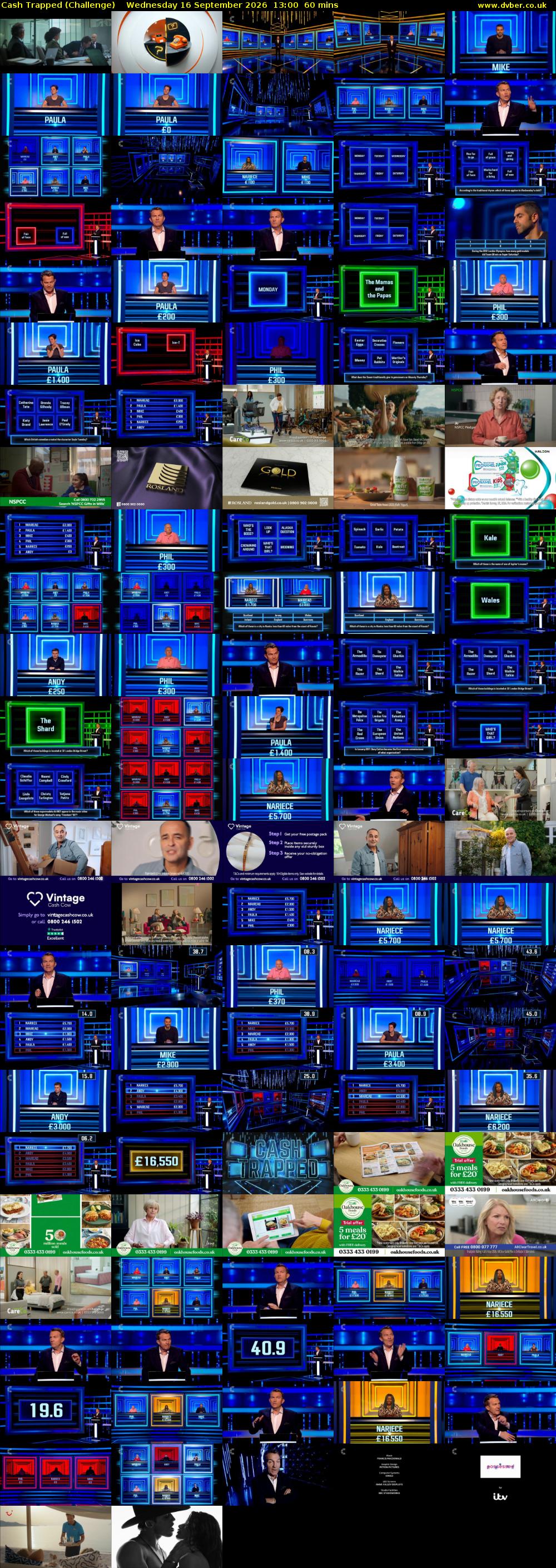Cash Trapped (Challenge) Wednesday 16 September 2026 13:00 - 14:00
