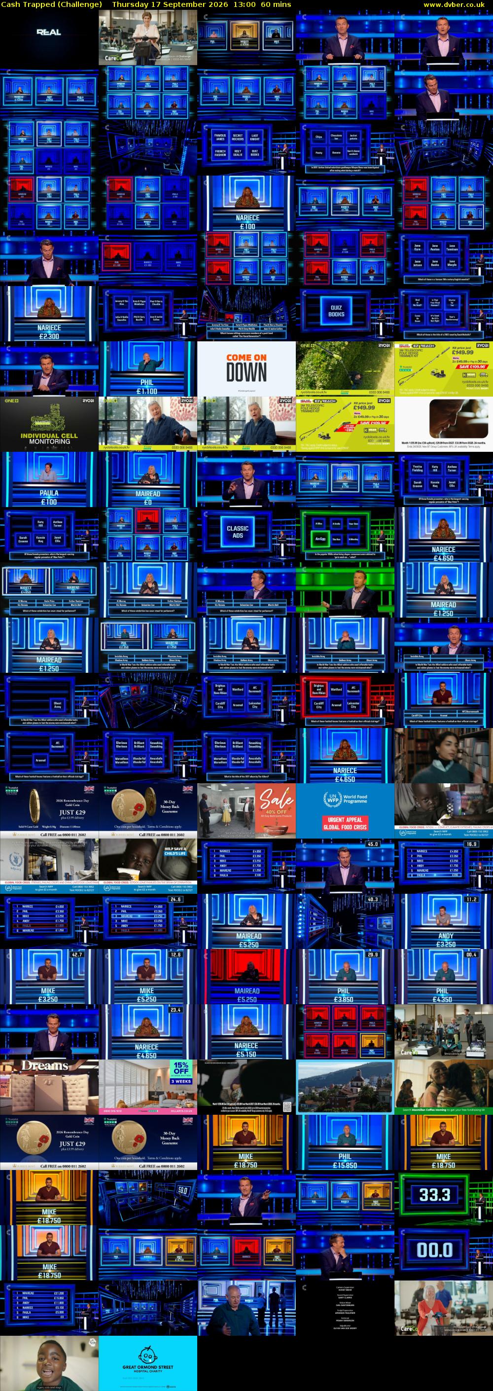 Cash Trapped (Challenge) Thursday 17 September 2026 13:00 - 14:00