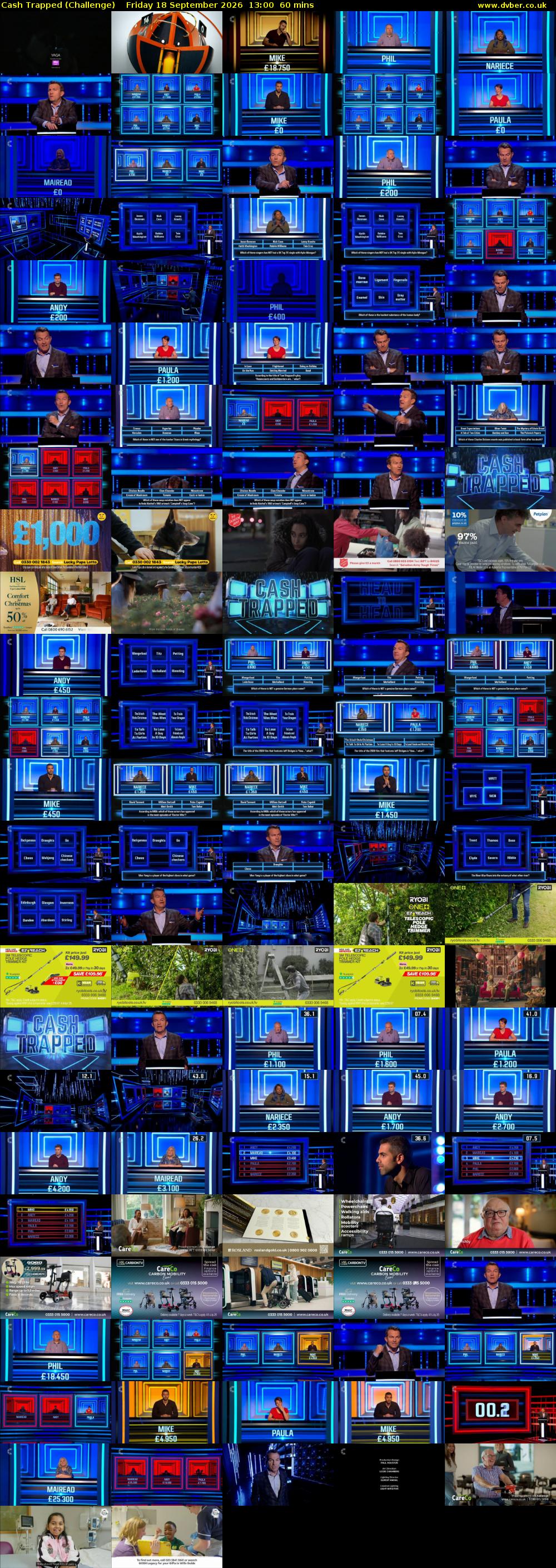 Cash Trapped (Challenge) Friday 18 September 2026 13:00 - 14:00